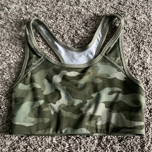 PINK camo print sports bra